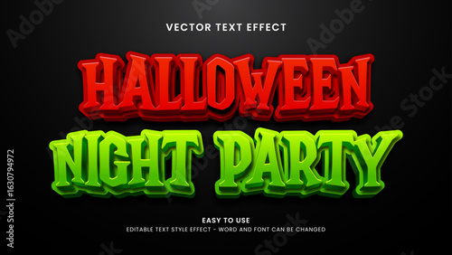 halloween night party editable text effect