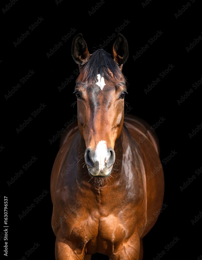 Fototapeta premium Horse portrait, front view