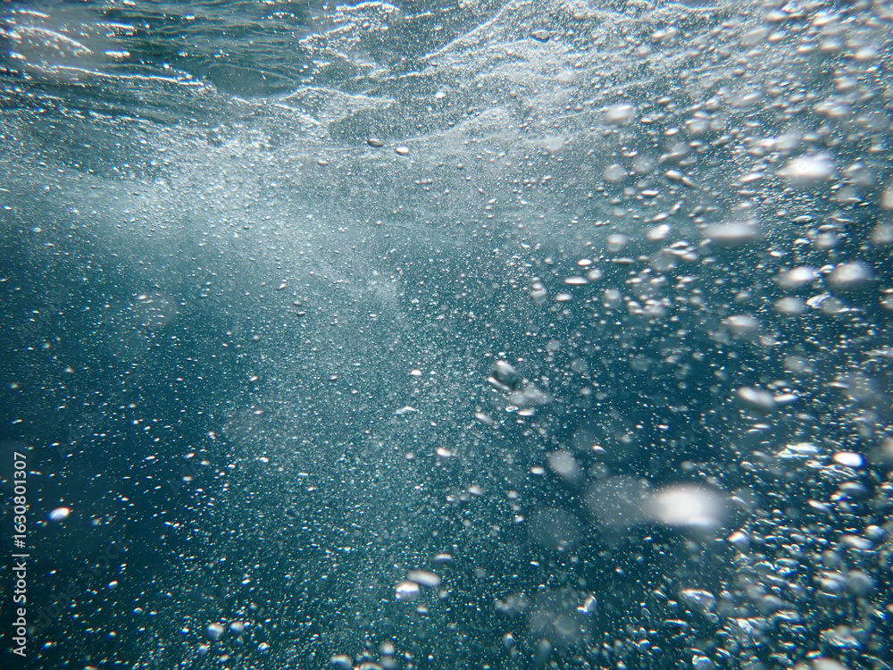 Naklejka premium bubbles, bubble, water, underwater, sea, air, deep, undersea, under, background, wave, liquid, clear, clean, ocean, nature, texture, oxygen, blue, white, effect, transparent, foam, aquarium, aqua.