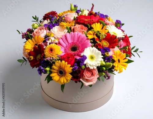 Wallpaper Mural Colorful flower arrangement in a box (4) Torontodigital.ca