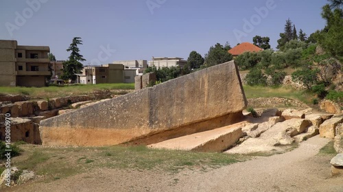 A megalithic stone also known as the Stone of the Pregnant Woman in Baalbek, Lebanon, considered one of the most significant carved stones in ancient history