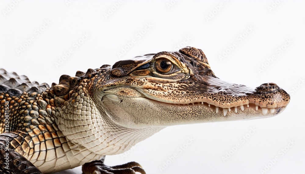 Obraz premium young alligator on a white background