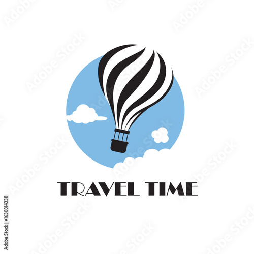 hot air balloon icon isolated on white background
