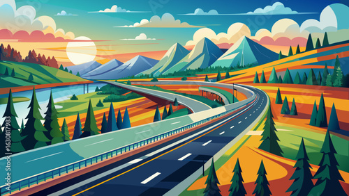 Germany’s Autobahn cuts cleanly through vibrant landscapes. Smooth asphalt stretches toward the horizon. Forests blur beside guardrails. Clouds drift above open lanes. Motion, freedom, speed, and sile