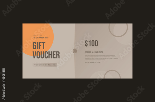 Gift card template, Gift voucher template, front and back, voucher, gift certificate, coupon, print-ready, discount, template, design, shopping, minimal, loyalty card, marketing, campaign, advertising