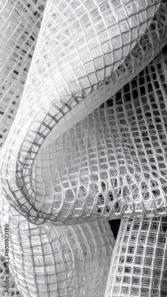 Obraz premium Abstract White Metal Mesh with Grid Pattern Texture Background for Modern Design
