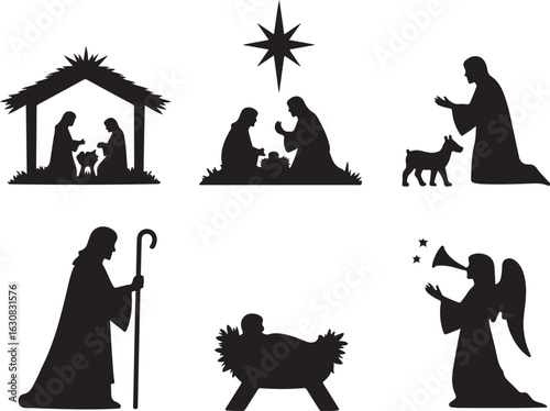Capture Christmas spirit with nativity scene silhouettes