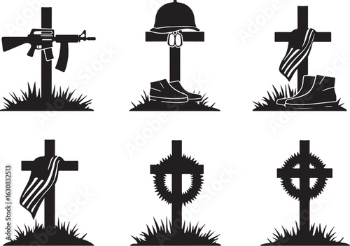 Honoring fallen heroes with solemn military grave markers