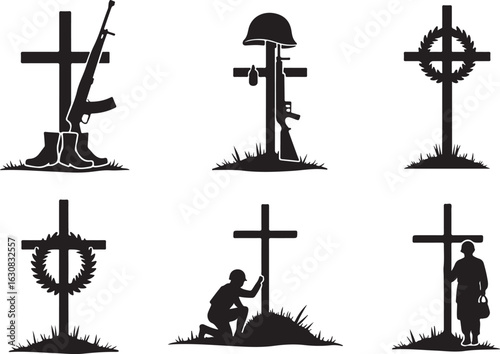Honor fallen heroes with solemn military cross tributes
