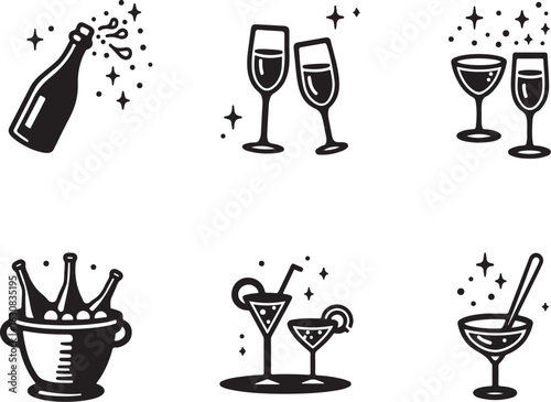 Celebrate with bubbly drinks and festive cheers