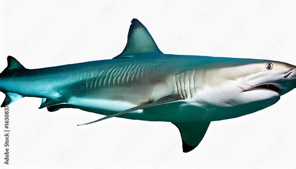 Naklejka premium Grey reef shark underwater profile