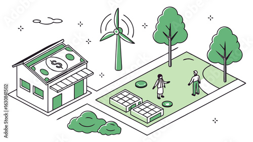 Sustainable Home with Renewable Energy Sources.