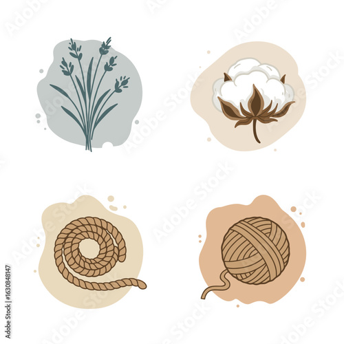 Natural Fiber Icons