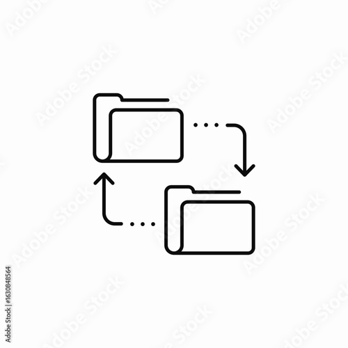 folder move icon sign vector