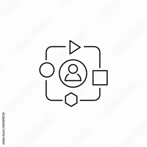 individual facility diversity icon sign vector