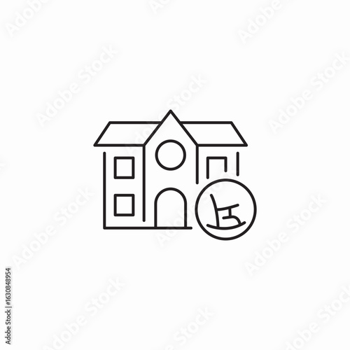 retirement housing icon sign vector
