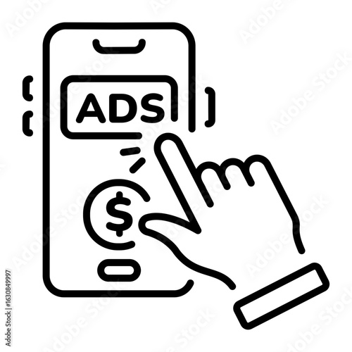 A line style icon showing a ppc model