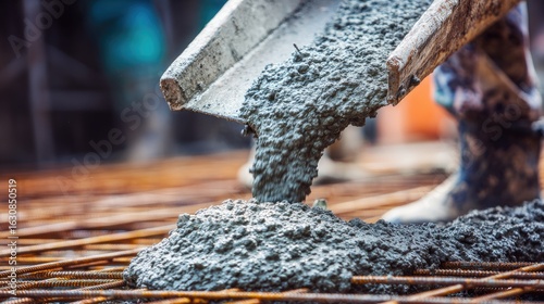 Wallpaper Mural Concrete being poured onto a metal framework. Torontodigital.ca
