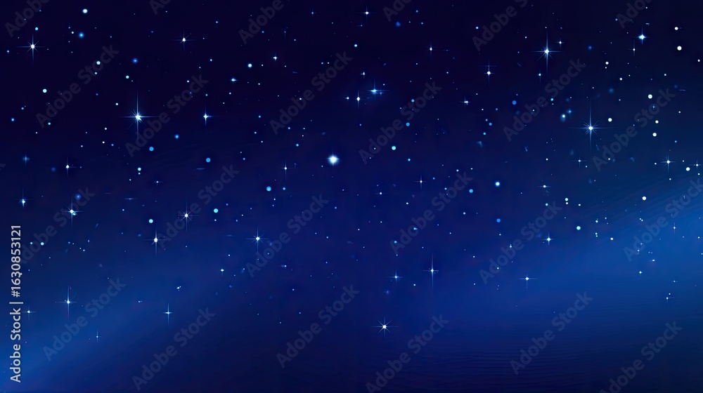 Obraz premium Starry night sky, deep blue hues.