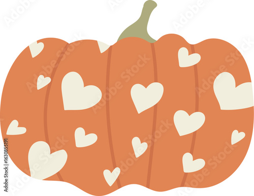 Pumpkin with Heart Pattern
