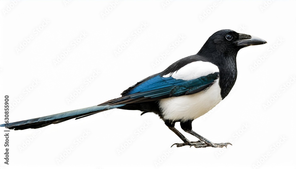 Obraz premium Eurasian magpie profile