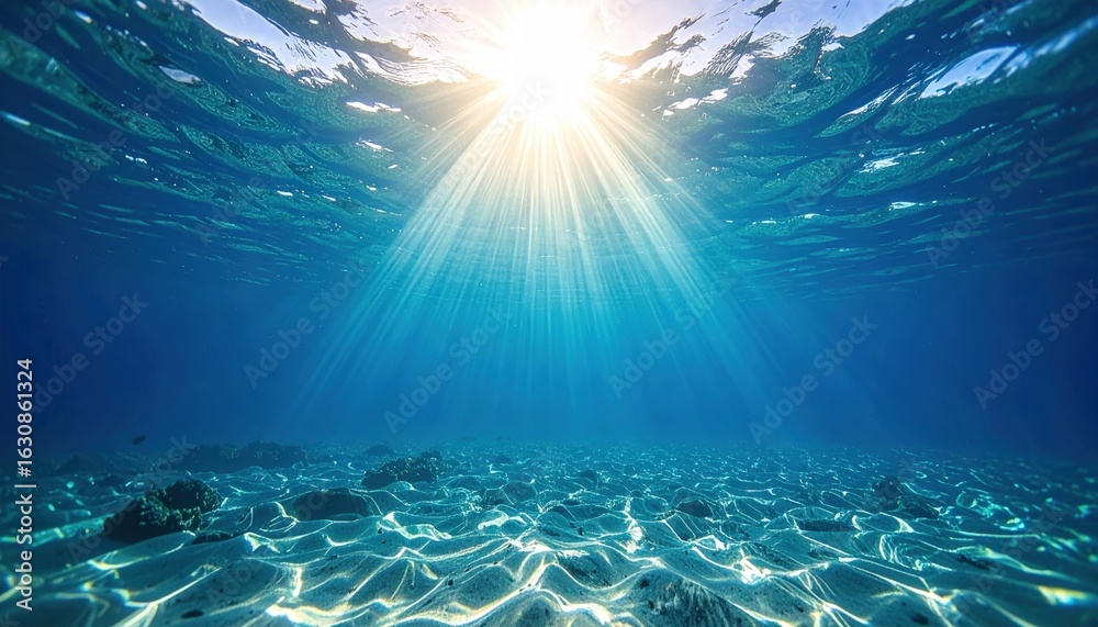 Fototapeta premium Sunlight Underwater Scene
