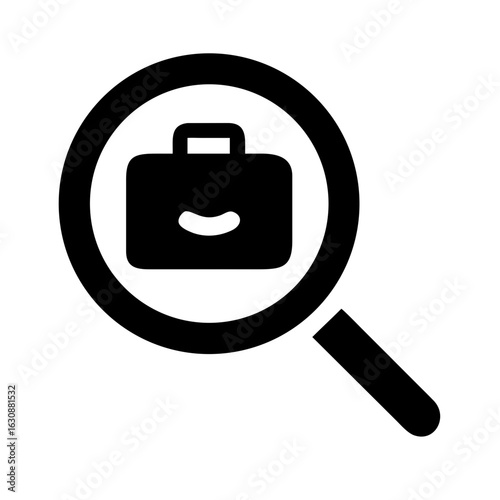 Job search find employment opportunities career hunt looking for work recruitment agency hiring concept icon