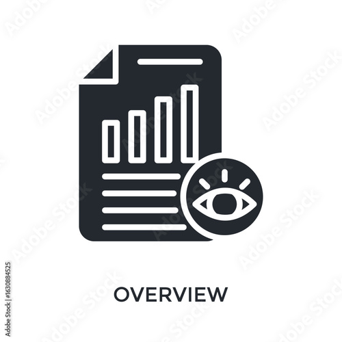 Overview Icon Glyph Style. Vector Illustration For Graphic Design