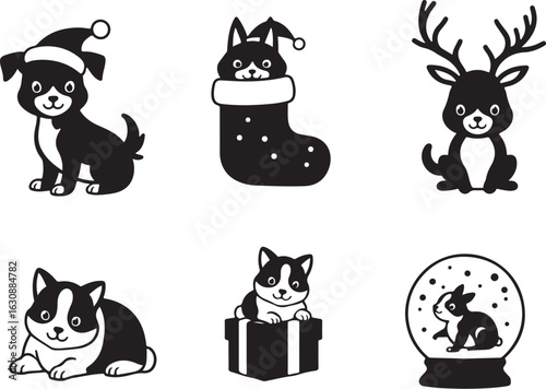 Adorable pets celebrate Christmas holidays with festive cheer