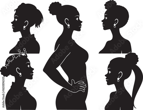 Diverse women's silhouettes showcase beauty and individuality