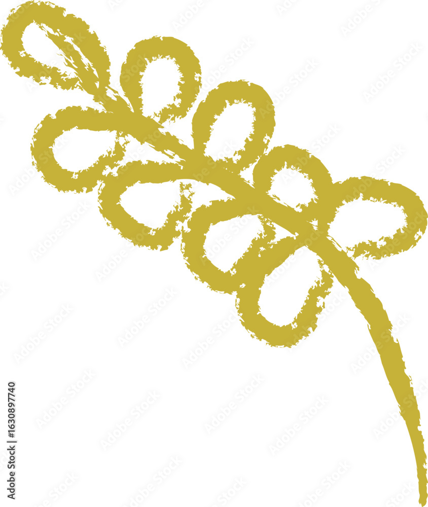 Obraz premium Wheat Ear Crayon Sketch