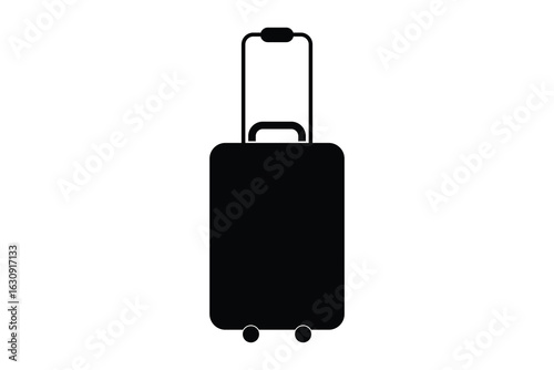 suitcase and luggage icon. suitcase with luggage icon, briefcase and trolley icon.
