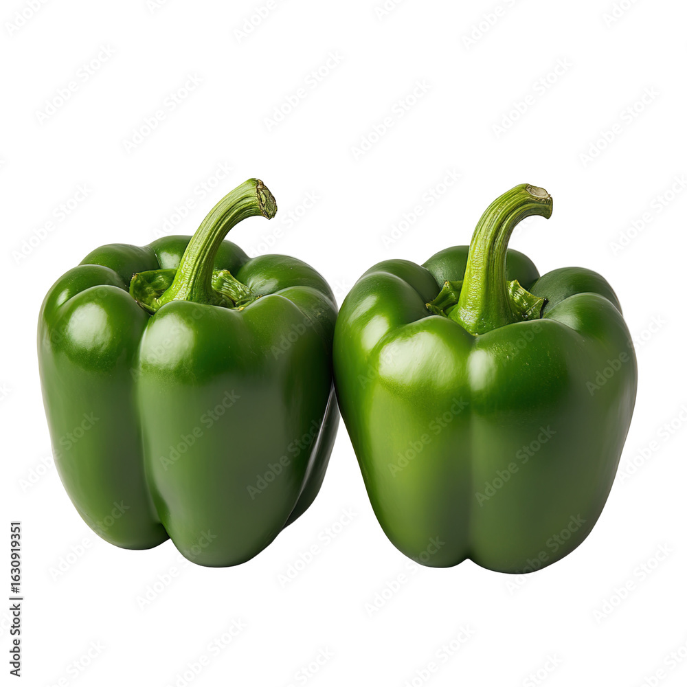 Three different colored and shaped peppers isolated on white Three different colored and shaped peppers isolated on white