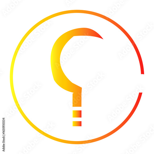 sickle gradient icon vector illustration