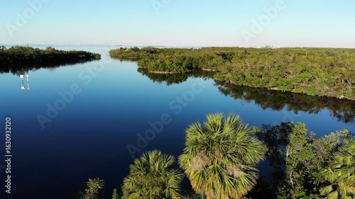 Tampa, Florida USA - Nov 02, 2024: Tampa Apollo Beach Eg Simmons regional park landscape	