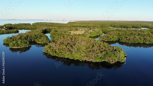 Tampa, Florida USA - Nov 02, 2024: Tampa Apollo Beach Eg Simmons regional park landscape	