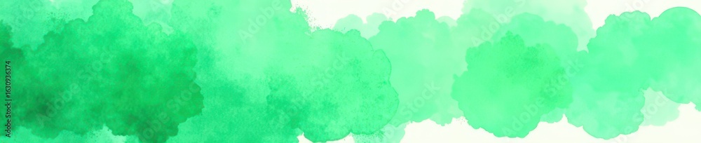 Fototapeta premium Abstract green watercolor wash, versatile card design, advertisement, certificate