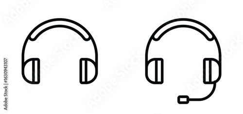 headphone icon vector. Customer support Vector illustration