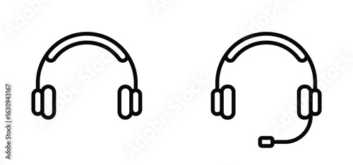 headphone icon vector. Customer support Vector illustration