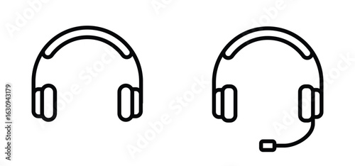 headphone icon vector. Customer support Vector illustration