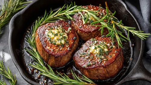 Wallpaper Mural Two whole venison fillets seared to perfection in cast iron, seasoned with garlic, sea salt, and herbs. Torontodigital.ca