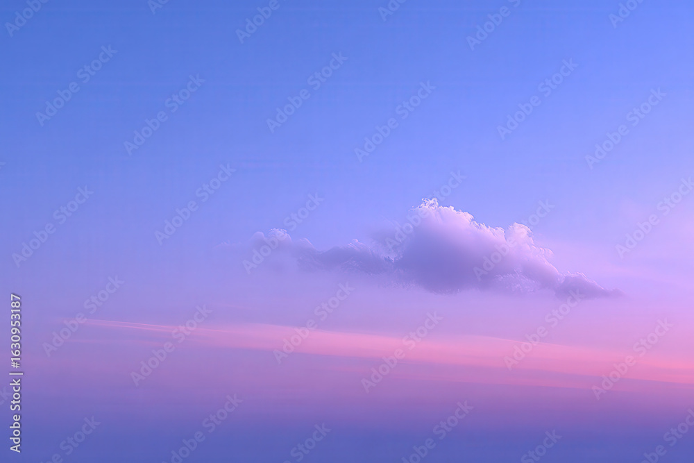 Obraz premium photorealistic ultraminimalist depiction of early morning sky featuring soft pastel tones