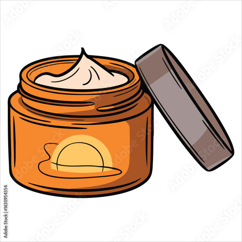 Cosmetic tube of sunscreen with sun protection factor SPF concept. After sun lotion or suncream for kid or woman skin. Flat style isolated logo graphic design.