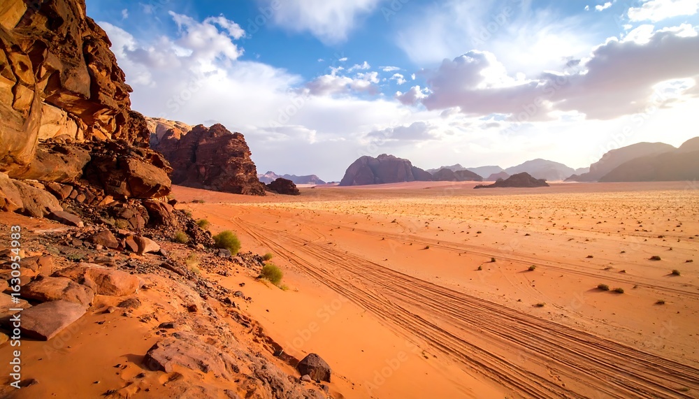 Naklejka premium Dramatic desert landscape