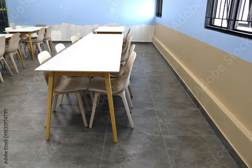 Photo of a lunch room or canteen in an office or school
