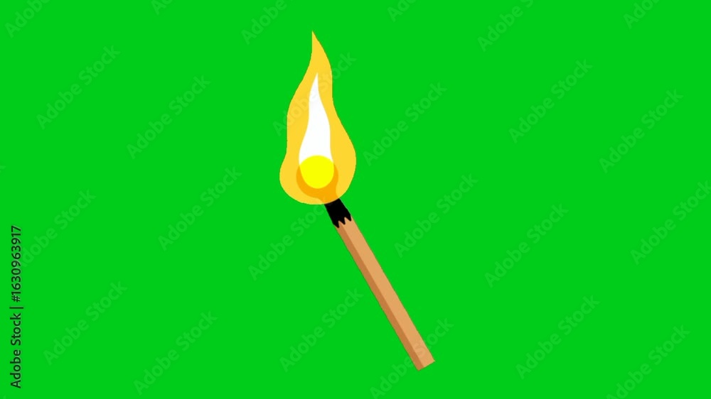 burning match stick