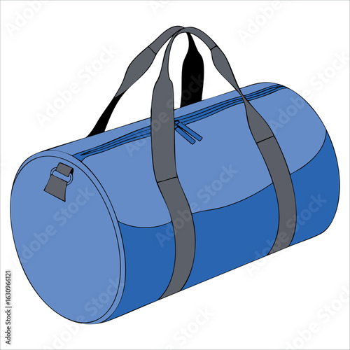 Fitness and training backpack icon. Sport duffel and travel bag vector isolated on white, flat design perfect for gym and equipment related illustrations