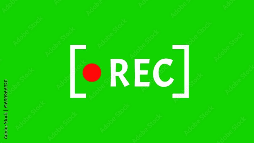 rec animation on green screen rec animation on green screen