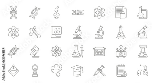 Discover cutting-edge science and research icons for innovative projects and presentations