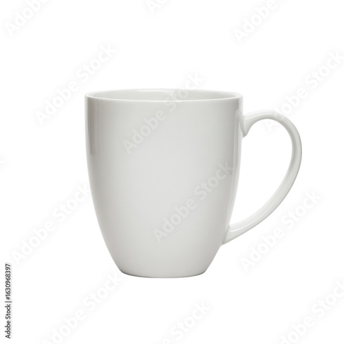 Plain White Coffee Mug on Isolated Background for Minimalist Design